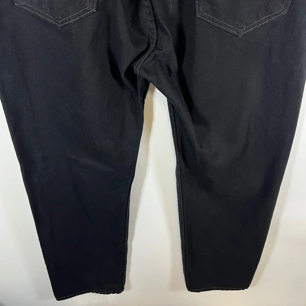 Levis 505 Regular‎ Fit Straight Leg Black Denim Jeans Mens W42 L32 100% Cotton